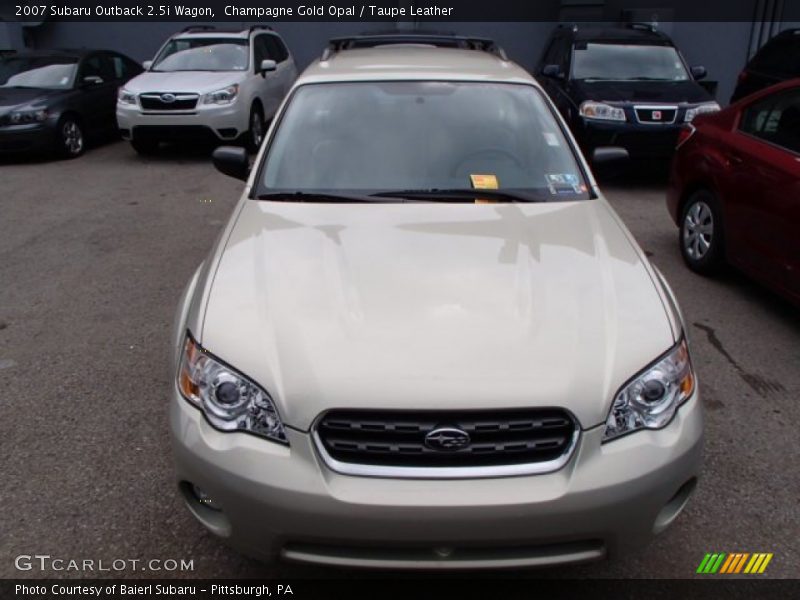 Champagne Gold Opal / Taupe Leather 2007 Subaru Outback 2.5i Wagon