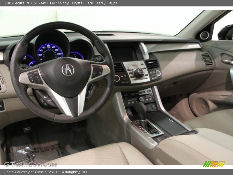 Crystal Black Pearl / Taupe 2009 Acura RDX SH-AWD Technology
