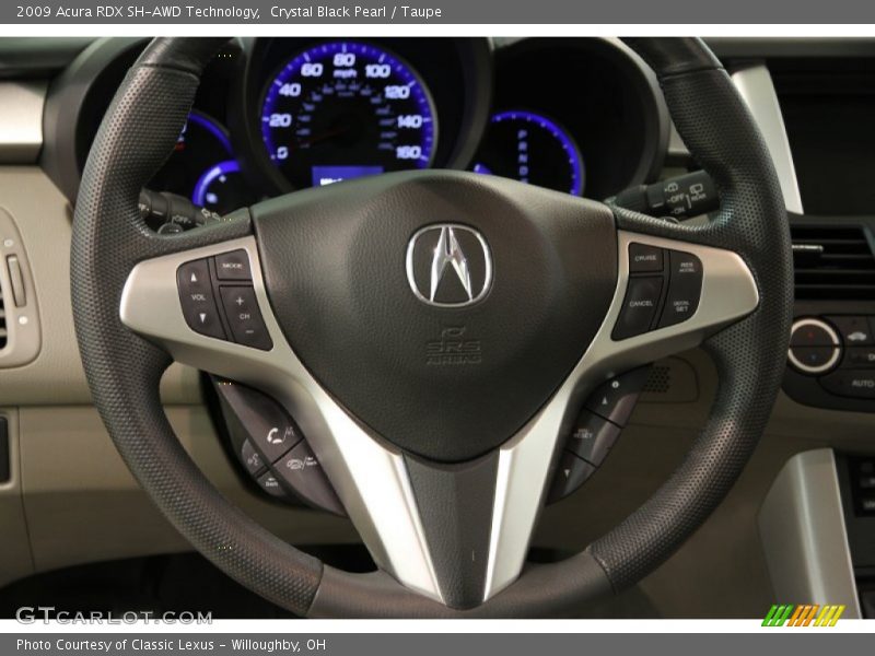 Crystal Black Pearl / Taupe 2009 Acura RDX SH-AWD Technology
