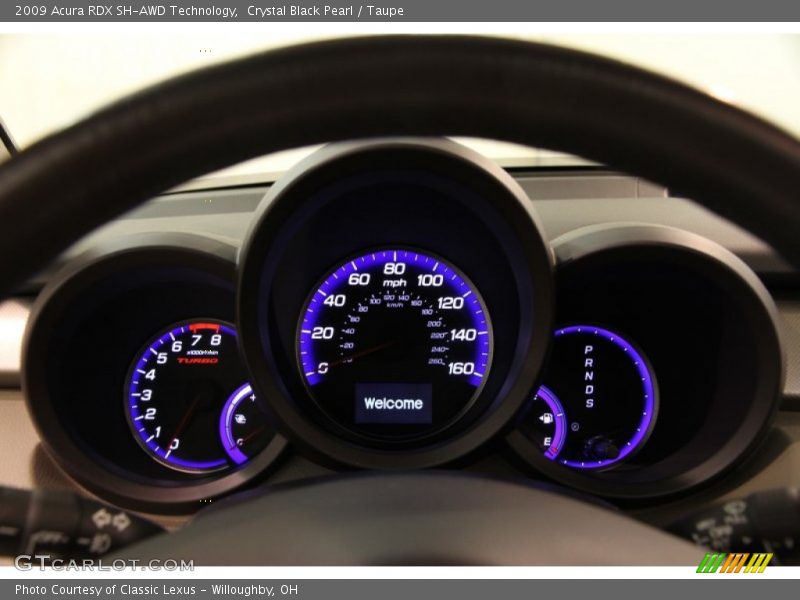 Crystal Black Pearl / Taupe 2009 Acura RDX SH-AWD Technology