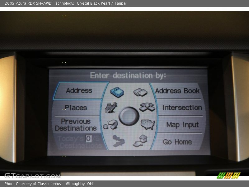 Crystal Black Pearl / Taupe 2009 Acura RDX SH-AWD Technology
