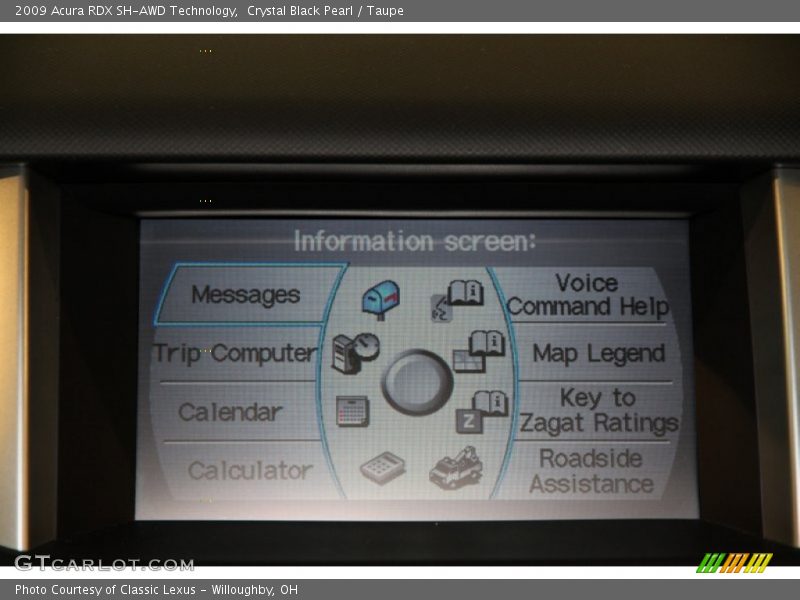 Crystal Black Pearl / Taupe 2009 Acura RDX SH-AWD Technology
