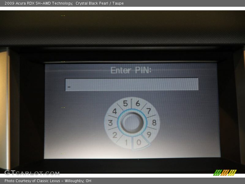 Crystal Black Pearl / Taupe 2009 Acura RDX SH-AWD Technology