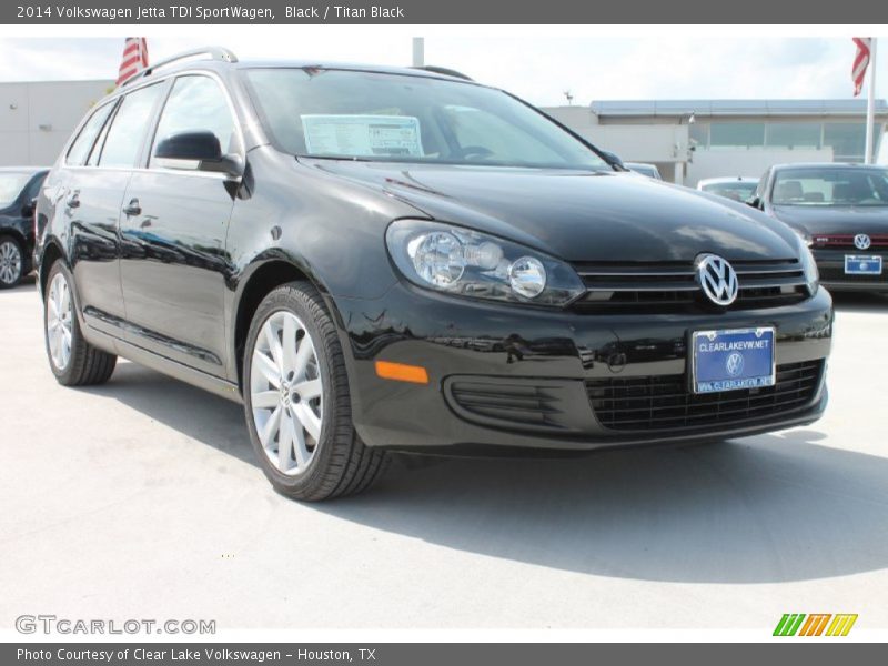 Black / Titan Black 2014 Volkswagen Jetta TDI SportWagen