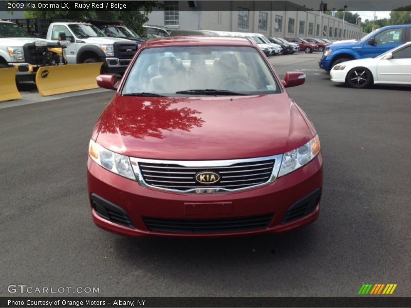 Ruby Red / Beige 2009 Kia Optima LX