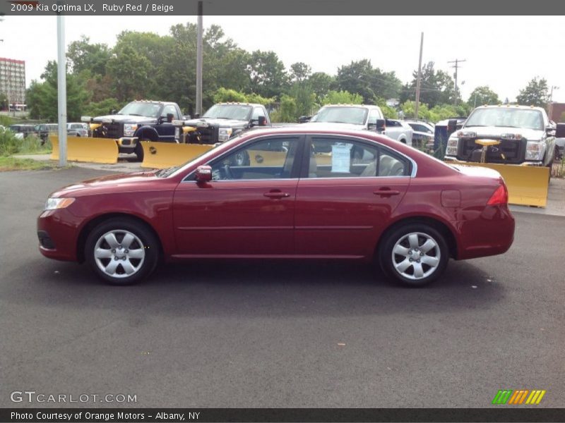 Ruby Red / Beige 2009 Kia Optima LX