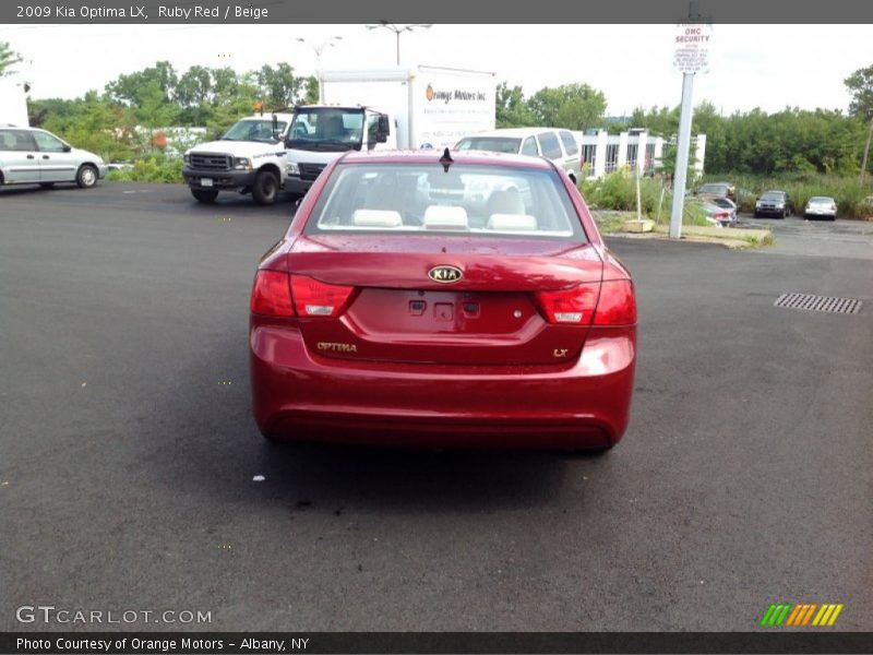 Ruby Red / Beige 2009 Kia Optima LX