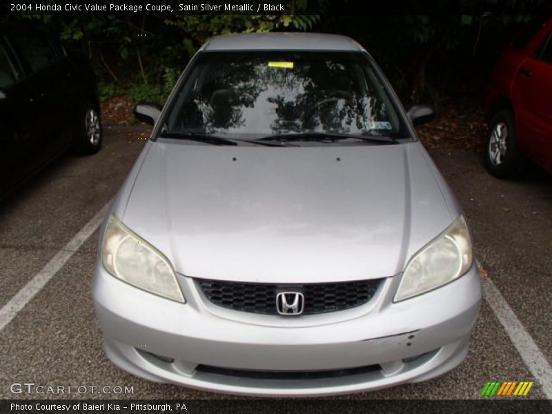 Satin Silver Metallic / Black 2004 Honda Civic Value Package Coupe