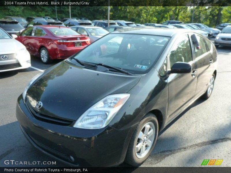Black / Burgundy/Gray 2004 Toyota Prius Hybrid