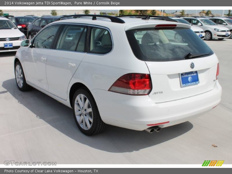 Pure White / Cornsilk Beige 2014 Volkswagen Jetta TDI SportWagen