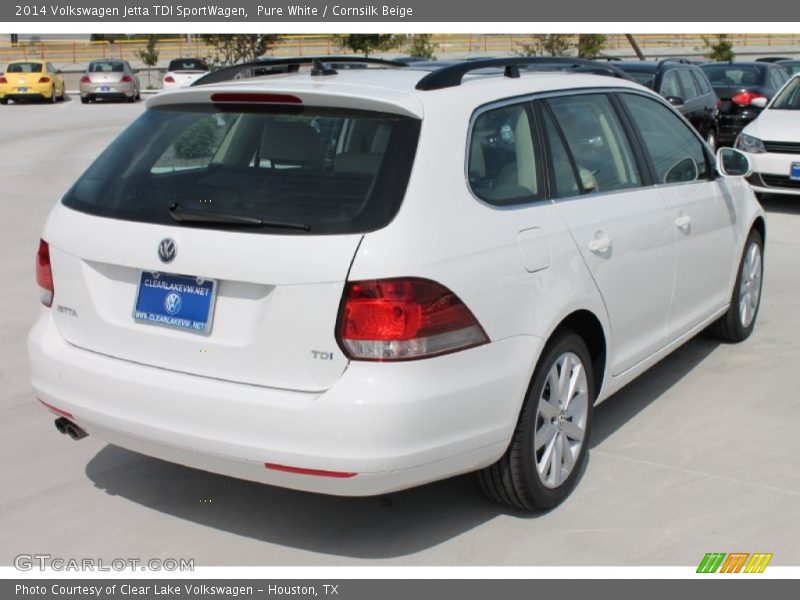 Pure White / Cornsilk Beige 2014 Volkswagen Jetta TDI SportWagen