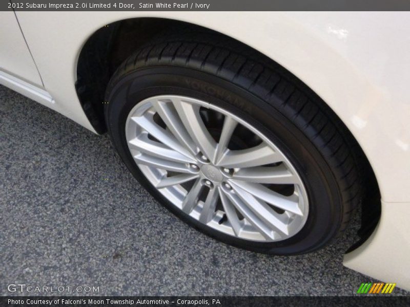 Satin White Pearl / Ivory 2012 Subaru Impreza 2.0i Limited 4 Door