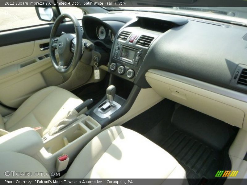 Satin White Pearl / Ivory 2012 Subaru Impreza 2.0i Limited 4 Door