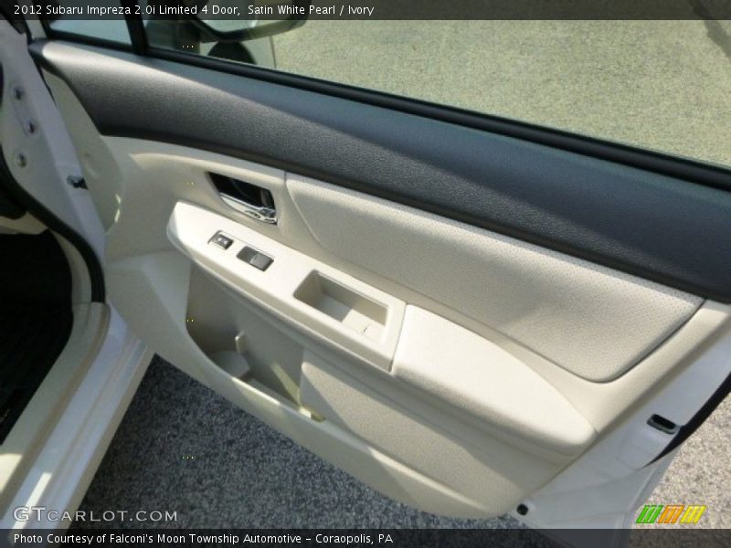 Satin White Pearl / Ivory 2012 Subaru Impreza 2.0i Limited 4 Door