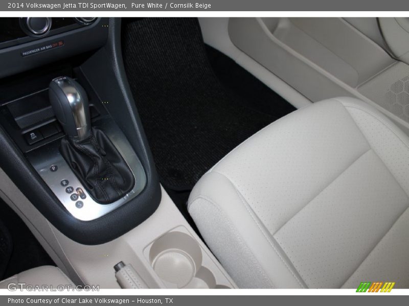 Pure White / Cornsilk Beige 2014 Volkswagen Jetta TDI SportWagen