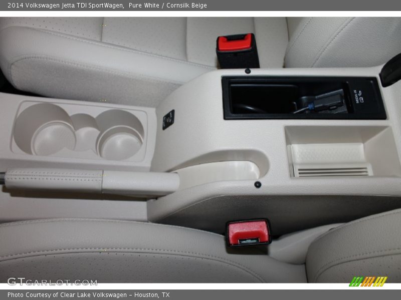 Pure White / Cornsilk Beige 2014 Volkswagen Jetta TDI SportWagen