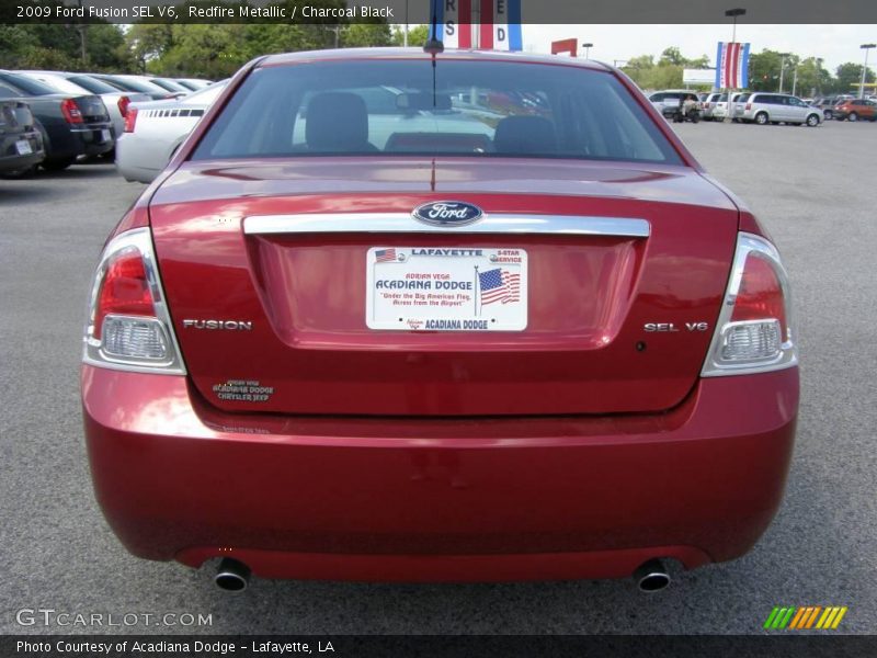 Redfire Metallic / Charcoal Black 2009 Ford Fusion SEL V6