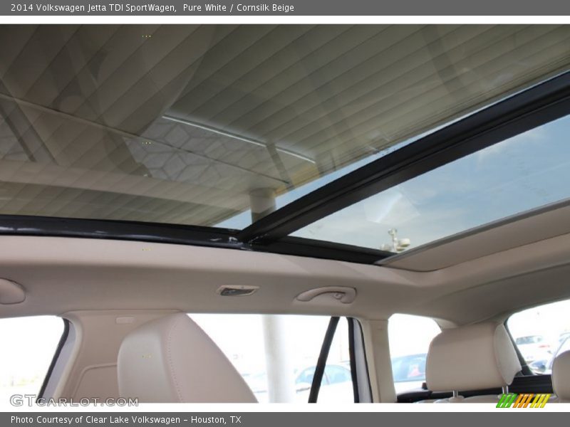 Pure White / Cornsilk Beige 2014 Volkswagen Jetta TDI SportWagen