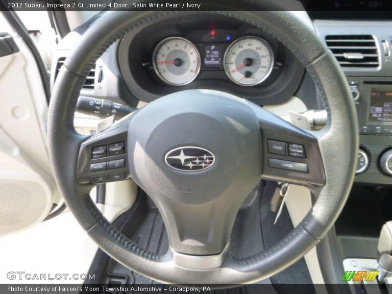 Satin White Pearl / Ivory 2012 Subaru Impreza 2.0i Limited 4 Door