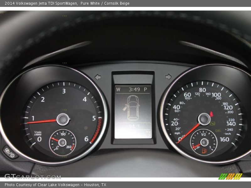 Pure White / Cornsilk Beige 2014 Volkswagen Jetta TDI SportWagen