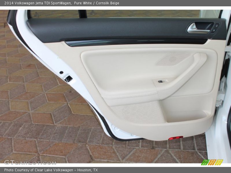 Pure White / Cornsilk Beige 2014 Volkswagen Jetta TDI SportWagen