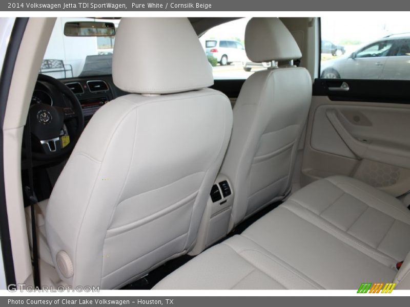 Pure White / Cornsilk Beige 2014 Volkswagen Jetta TDI SportWagen
