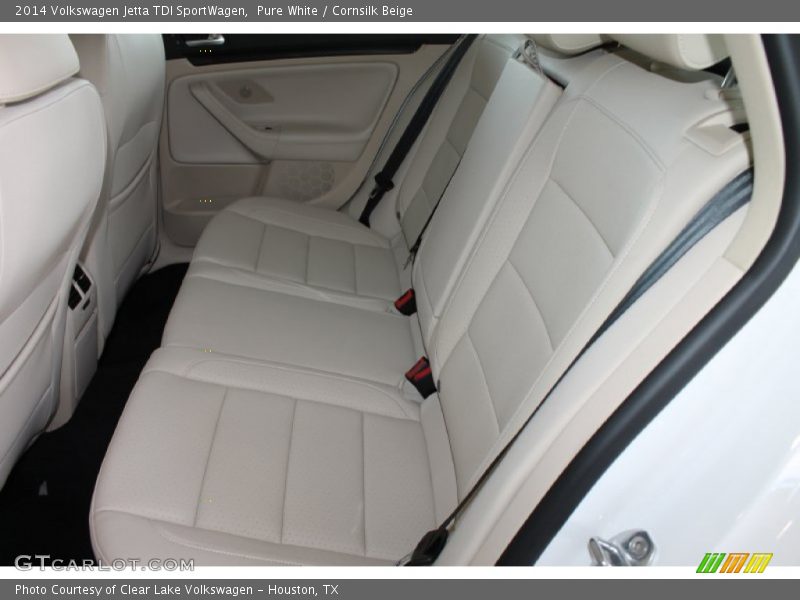 Pure White / Cornsilk Beige 2014 Volkswagen Jetta TDI SportWagen