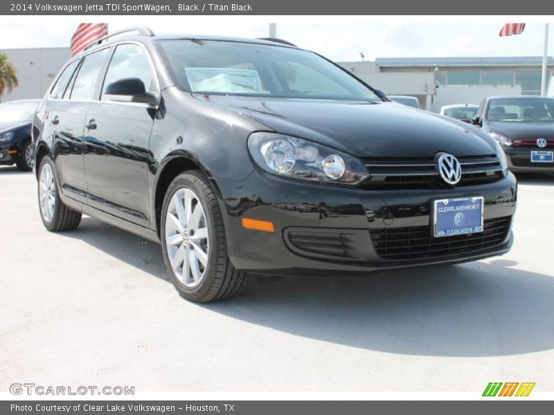 Black / Titan Black 2014 Volkswagen Jetta TDI SportWagen