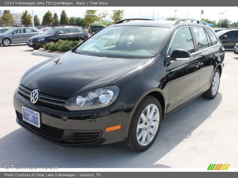 Black / Titan Black 2014 Volkswagen Jetta TDI SportWagen