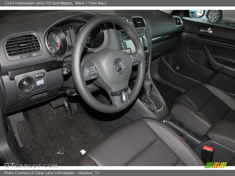 Black / Titan Black 2014 Volkswagen Jetta TDI SportWagen