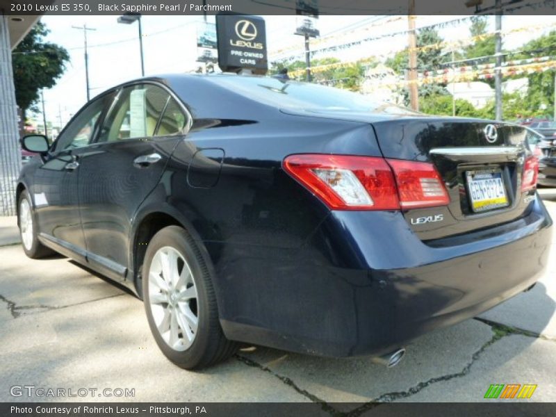 Black Sapphire Pearl / Parchment 2010 Lexus ES 350
