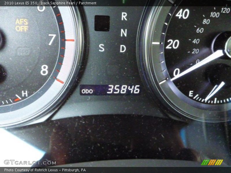 Black Sapphire Pearl / Parchment 2010 Lexus ES 350