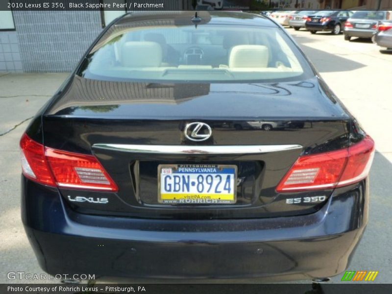 Black Sapphire Pearl / Parchment 2010 Lexus ES 350