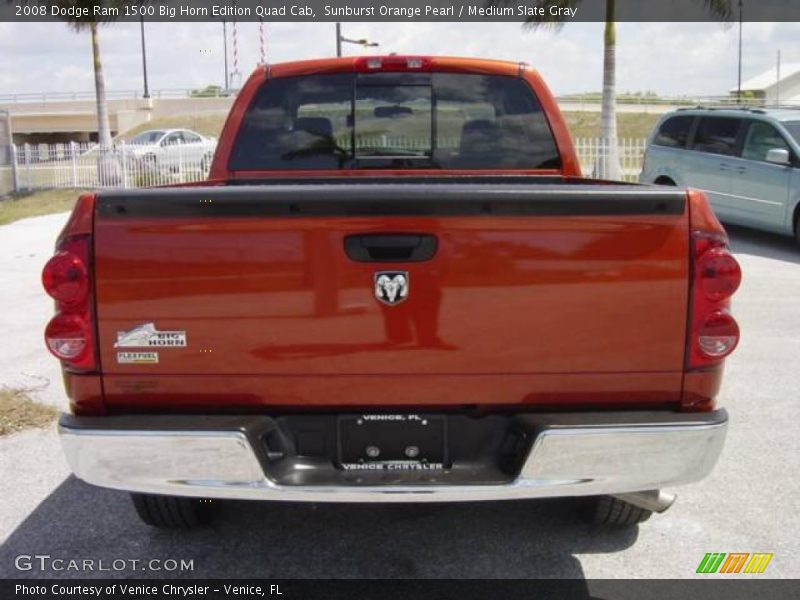 Sunburst Orange Pearl / Medium Slate Gray 2008 Dodge Ram 1500 Big Horn Edition Quad Cab