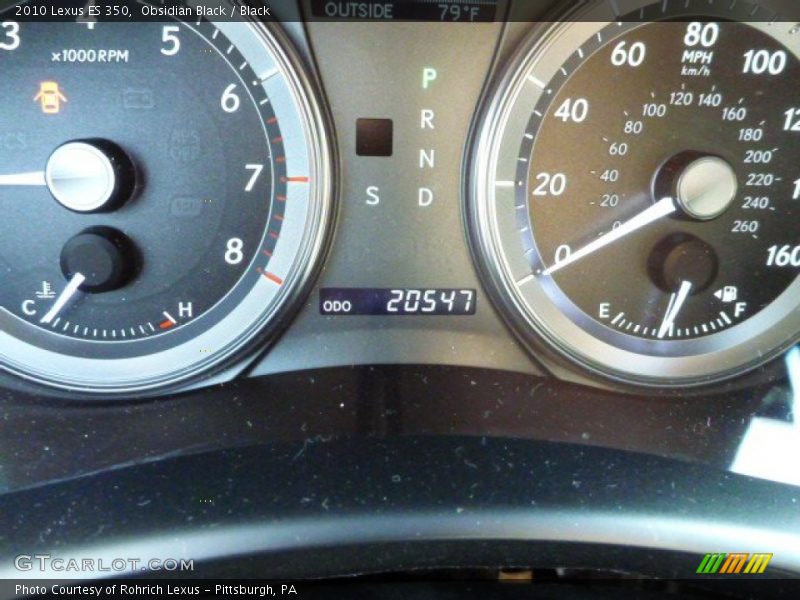 Obsidian Black / Black 2010 Lexus ES 350