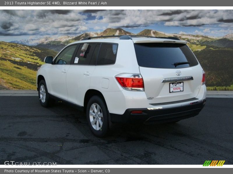 Blizzard White Pearl / Ash 2013 Toyota Highlander SE 4WD