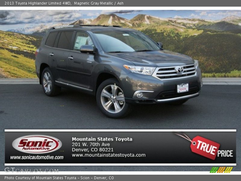 Magnetic Gray Metallic / Ash 2013 Toyota Highlander Limited 4WD