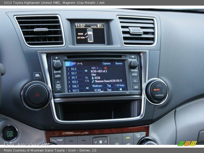 Magnetic Gray Metallic / Ash 2013 Toyota Highlander Limited 4WD