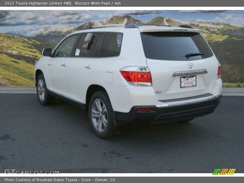 Blizzard White Pearl / Ash 2013 Toyota Highlander Limited 4WD