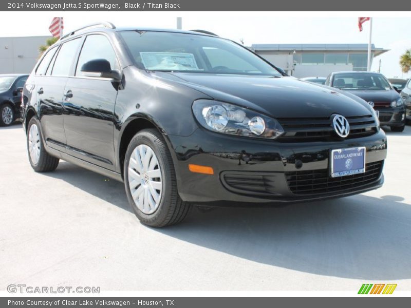 Black / Titan Black 2014 Volkswagen Jetta S SportWagen
