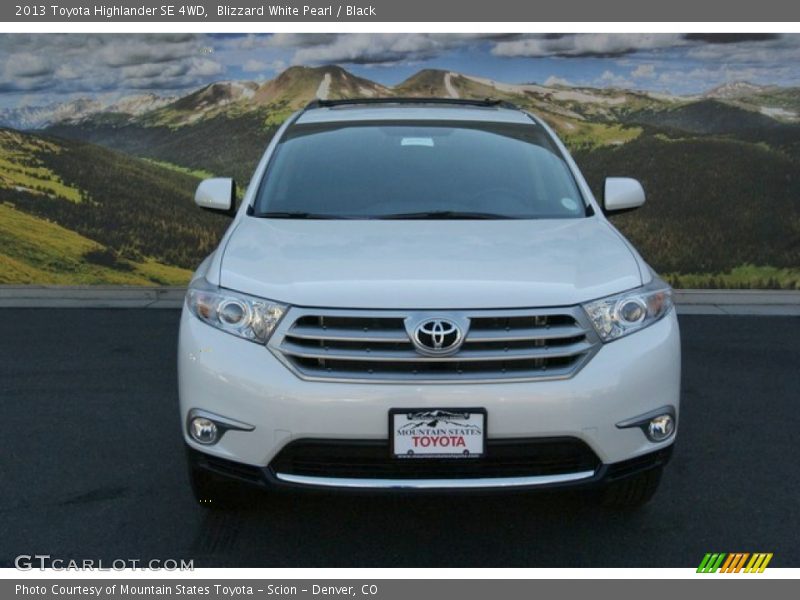 Blizzard White Pearl / Black 2013 Toyota Highlander SE 4WD