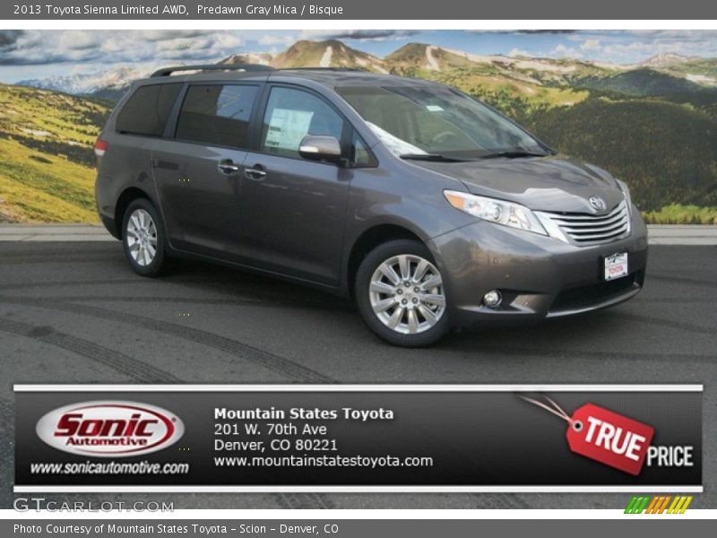 Predawn Gray Mica / Bisque 2013 Toyota Sienna Limited AWD