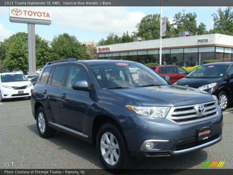 Nautical Blue Metallic / Black 2013 Toyota Highlander SE 4WD