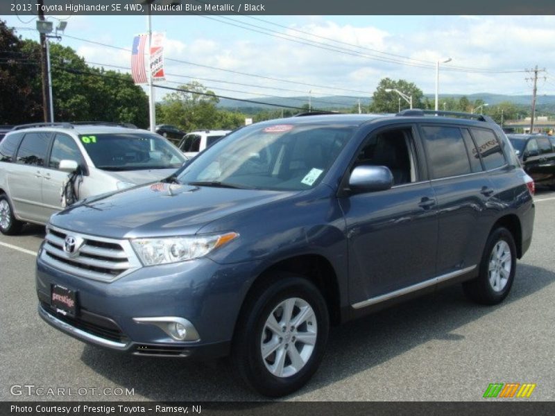 Nautical Blue Metallic / Black 2013 Toyota Highlander SE 4WD