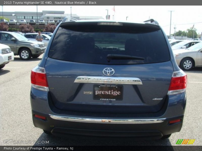 Nautical Blue Metallic / Black 2013 Toyota Highlander SE 4WD