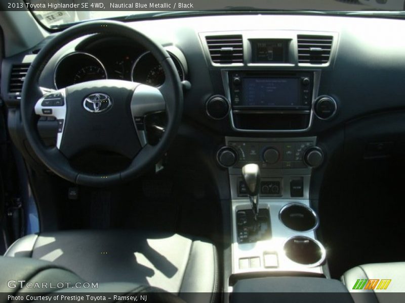 Nautical Blue Metallic / Black 2013 Toyota Highlander SE 4WD