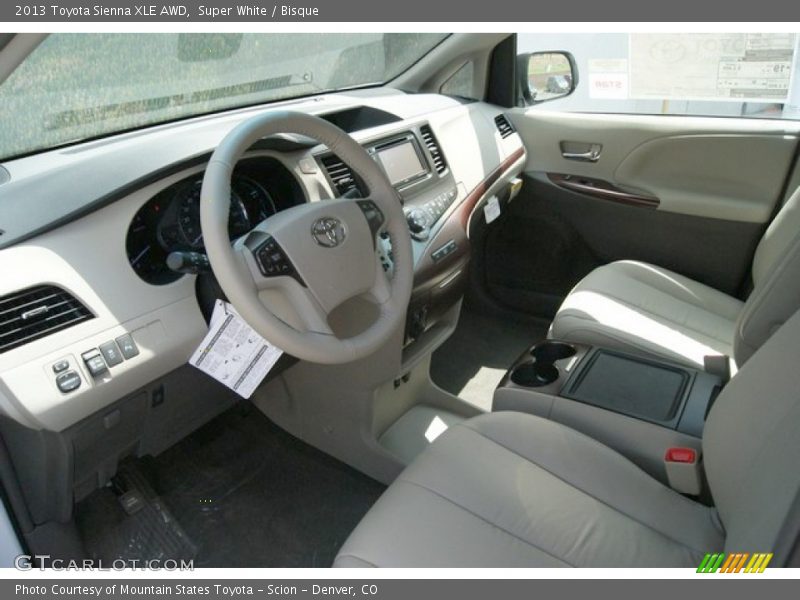Super White / Bisque 2013 Toyota Sienna XLE AWD