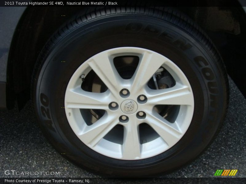 Nautical Blue Metallic / Black 2013 Toyota Highlander SE 4WD