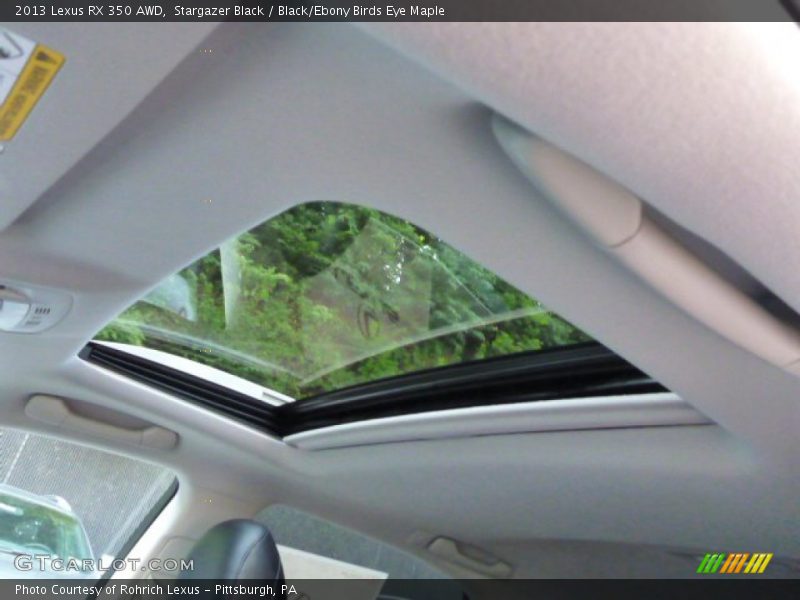 Sunroof of 2013 RX 350 AWD