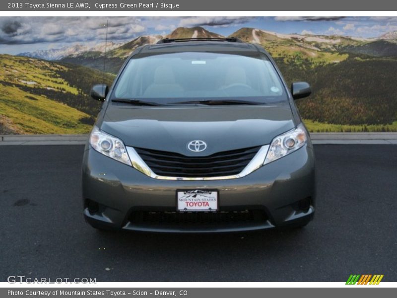 Cypress Green Pearl / Bisque 2013 Toyota Sienna LE AWD